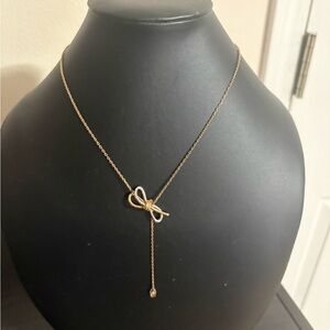 Swarovski Gold and Silver Bow Necklace